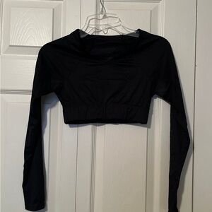 Augusta Sportswear Black Long Sleeve Crop Top